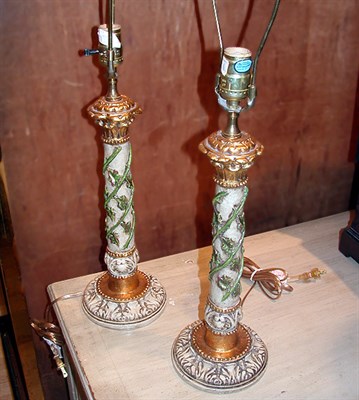 Lot 232 - Pair of Neoclassical Style Painted and Partial...