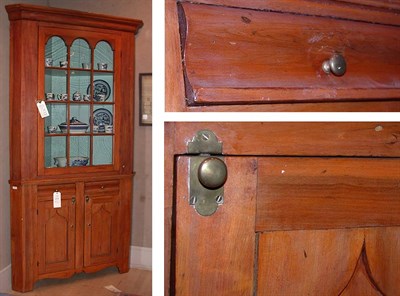 Lot 97A - American Maple and Fruitwood Corner Cabinet...