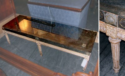 Lot 125 - Louis XVI Style Mirrored Top Painted Low Table