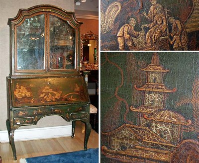 Lot 312 - George III Style Gilt Decorated Green...