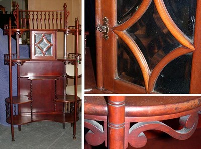 Lot 707 - Victorian Mahogany Reniform Etagere Height 6...