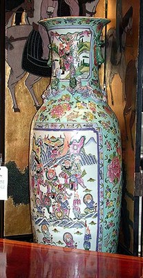 Lot 595 - Monumental Chinese Polychrome Decorated...