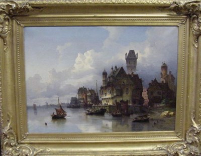 Lot 106 - Eduard Schmidt German, 1806-1862 COASTAL CITY...