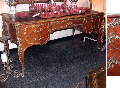 Lot 201 - Louis XV Style Bronze Mounted Mahogany Bureau...