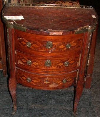 Lot 381 - Louis XV/XVI Marquetry Inlaid Petit Commode...