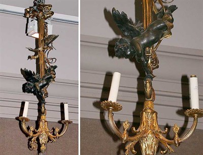 Lot 633 - Louis XV Style Gilt-Bronze Three-Light...