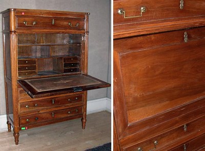 Lot 234 - Louis XVI Style Walnut Secretaire a Abattant
