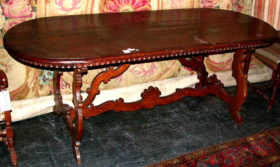 Lot 125 - Italian Baroque Walnut Refectory Table The...
