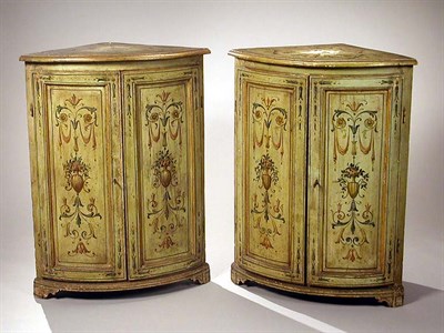 Lot 170 - Pair of Italian Neoclassical Painted Corner...