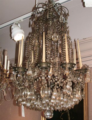 Lot 324 - Continental Rococo Gilt-Metal and Cut Glass...