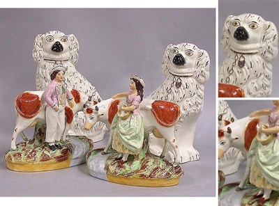 Lot 367 - Group of Four Staffordshire Pottery Figures