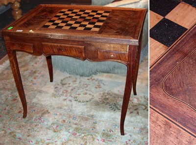 Lot 378 - Provincial Louis XV Inlaid Walnut Tric-Trac Table