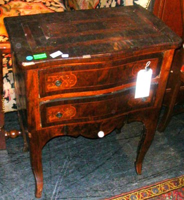 Lot 155 - Italian Rococo Inlaid Walnut Commodino 18th...