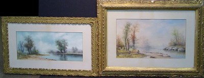 Lot 43 - W.S. Hunt AUTUMN ALONG THE RIVER Signed W.S....
