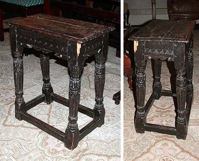 Lot 223 - Jacobean Oak Joint Stool
