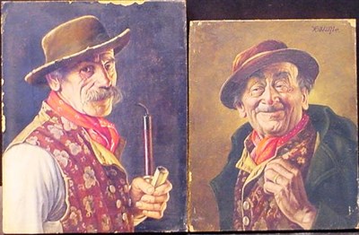 Lot 100 - Franz Xavier Wolfe German, 1887-1972 HAPPILY...