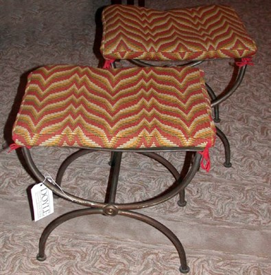 Lot 179 - Pair of French Neoclassical Style Steel Benches