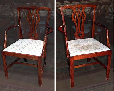 Lot 342 - Set of Eight Georgian Style Mahogany Dining...