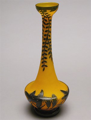 Lot 216 - Richard Cameo Glass Vase Of teardrop form, the...