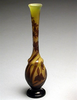 Lot 289 - Galle Cameo Cut Glass Vase Of baluster form,...