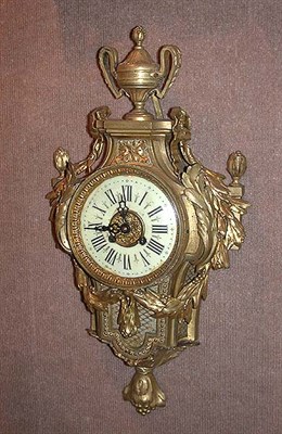 Lot 580 - Louis XVI Style Bronze Wall Clock The white...