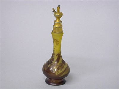 Lot 222 - Galle Cameo Glass Atomizer Of club form,...