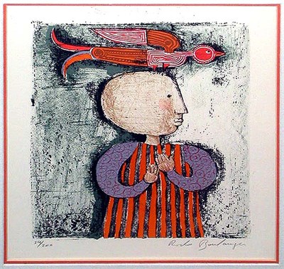 Lot 121 - Graciela Rodo Boulanger ENFANT AVEC UN OISEAU...