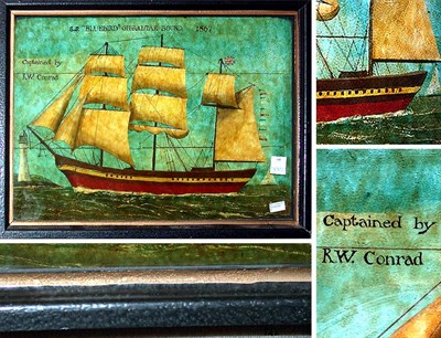 Lot 485 - Victorian Shadow Box Depicting the S.S Bluebird.