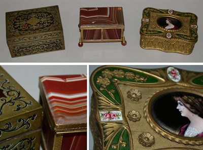 Lot 472 - Group of Boxes Comprising one gilt-metal and...