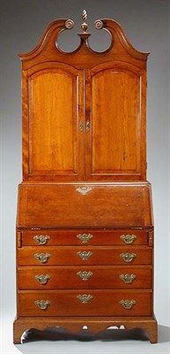 Lot 143 - Chippendale Cherry Desk and Bookcase...