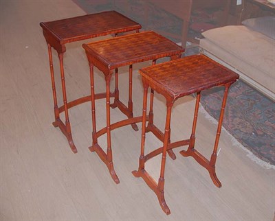 Lot 525 - Nest of Three Georgian Style Parquetry...