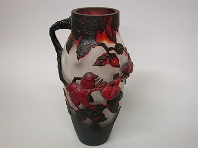 Lot 239 - Art Nouveau Style Cameo Glass Vase Of baluster...