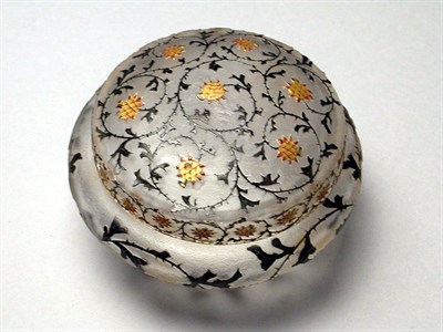 Lot 247 - Daum Nancy Enameled Cameo Glass Covered Box...