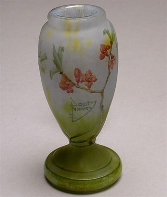 Lot 243 - Daum Nancy Enameled Cameo Glass Vase Of...