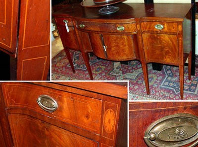 Lot 217 - Federal Inlaid Mahogany Sideboard The...