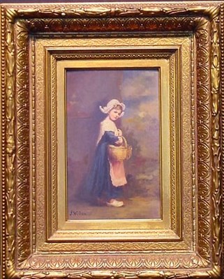 Lot 98 - J. Weber 19th Century YOUNG DUTCH GIRL WITH...