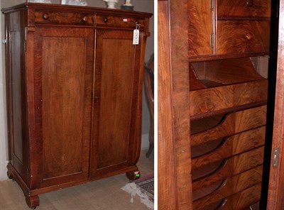 Lot 180 - Second Empire Mahogany Gentleman's Wardrobe