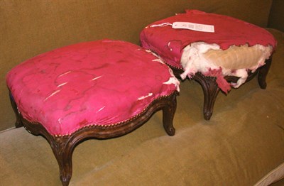 Lot 220 - Pair of Louis XV Beechwood Stools 18th century...