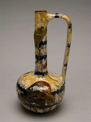 Lot 203 - Galle Pottery Ewer With a long neck, decorated...