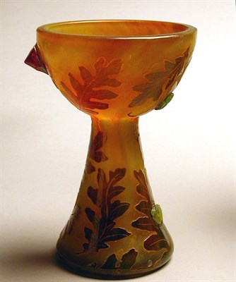 Lot 223 - Cameo Glass Chalice Decorated with red, brown...
