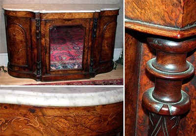 Lot 332 - Victorian Satinwood Inlaid Mahogany Credenza...