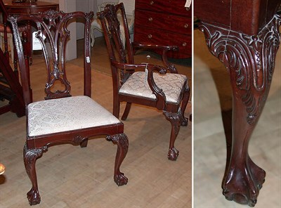 Lot 250 - Set of Ten George III Style Mahogany Dining...