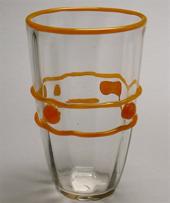Lot 403 - Daum Nancy Cameo Glass Vase Of cylindrical...