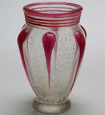 Lot 404 - Daum Nancy Cameo Glass Vase Of waisted form,...