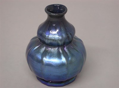 Lot 273 - Tiffany Favrile Glass Vase Of gourd form, in...