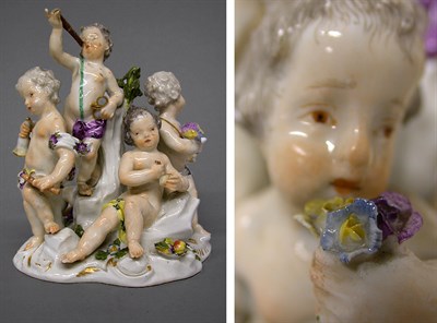 Lot 631 - Continental Porcelain Figural Group Depicting...