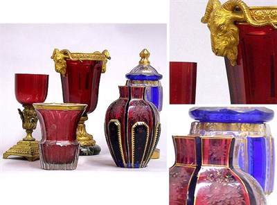 Lot 121 - Group of Bohemian Glass Articles Comprising...