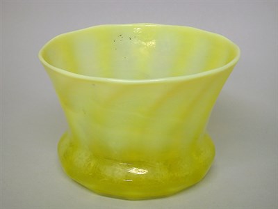 Lot 276 - Tiffany Glass Bowl In yellow and white with a...