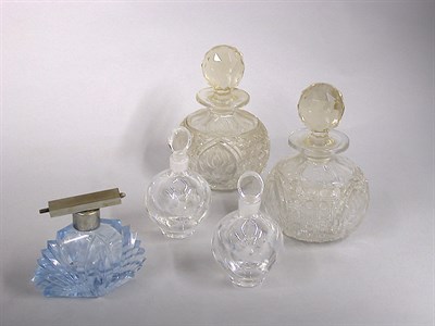 Lot 311 - Group of Five Glass Perfume Bottles