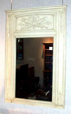 Lot 229 - Louis XVI Style Ivory Painted Mirror
